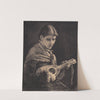 Ung pige med mandolin (1881 - 1882) by Frans Schwartz