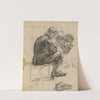 Unidentified figure, sketch for Signing of the Compact in the Cabin of the Mayflower by Edwin White
