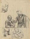 Unidentified group, sketch for Signing of the Compact in the Cabin of the Mayflower