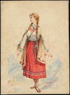 Unidentified Italian opera costume design plate 1