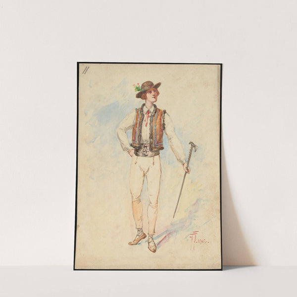 Unidentified Italian opera costume design plate 11 by W. Fasienski