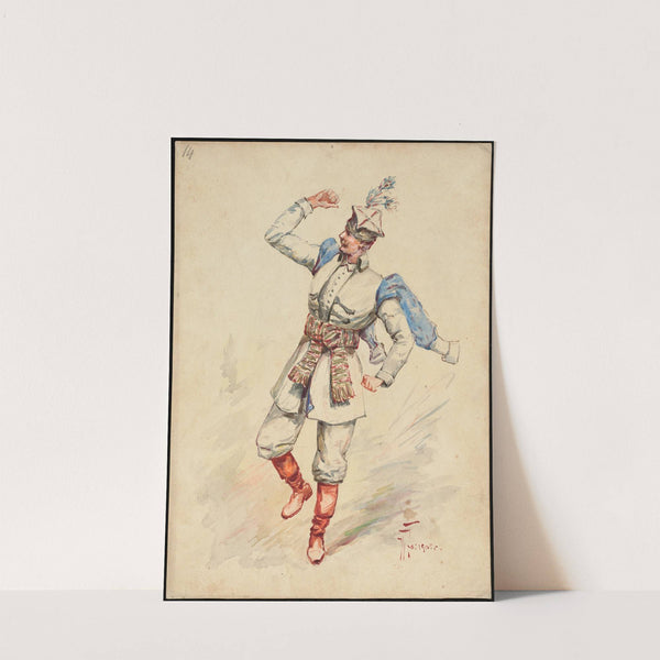 Unidentified Italian opera costume design plate 14 by W. Fasienski