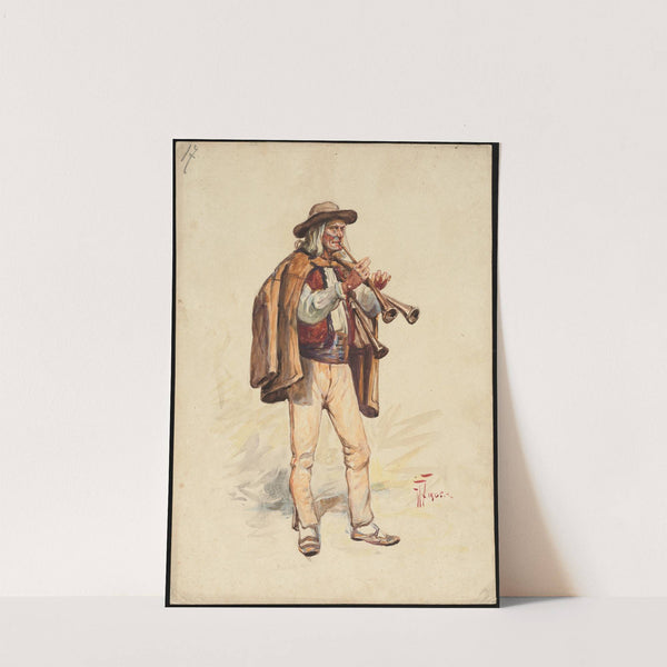 Unidentified Italian opera costume design plate 17 by W. Fasienski