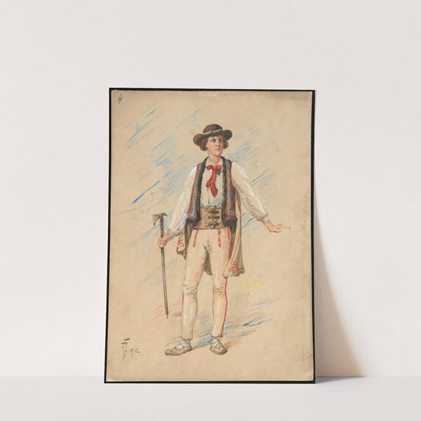 Unidentified Italian opera costume design plate 4 by W. Fasienski