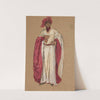 Unidentified man in a red robe, costume sketch for King Richard II by Edwin Austin Abbey