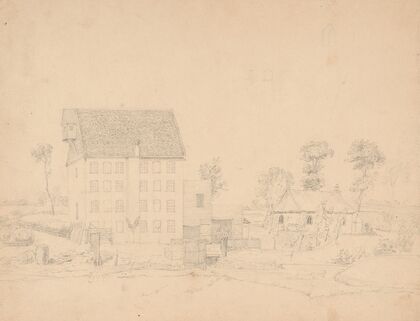 Unidentified mill and church