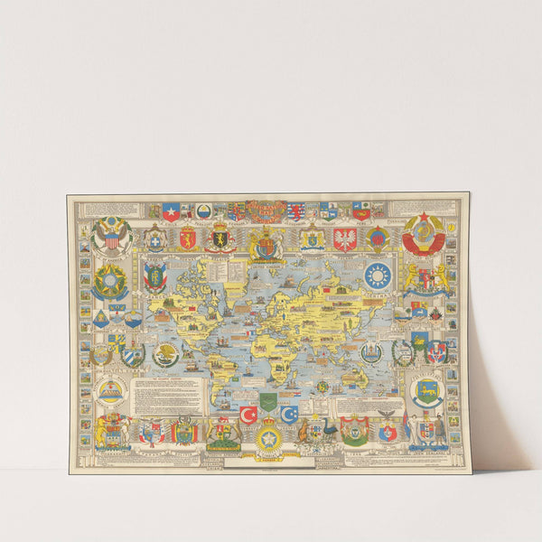United Nations Map of the World (circa 1947) by John Bartholomew & Son Ltd