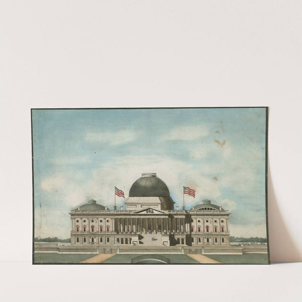 United States Capitol, Washington, D.C. East front elevation, rendering by Alexander Jackson Davis