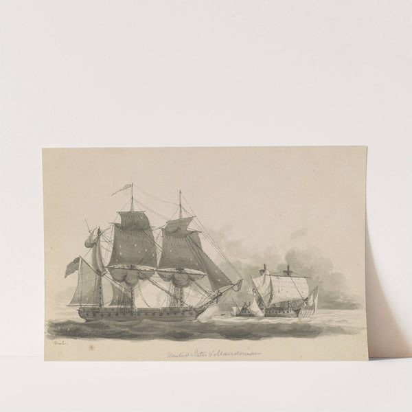 United States & Macedonian by Thomas Birch