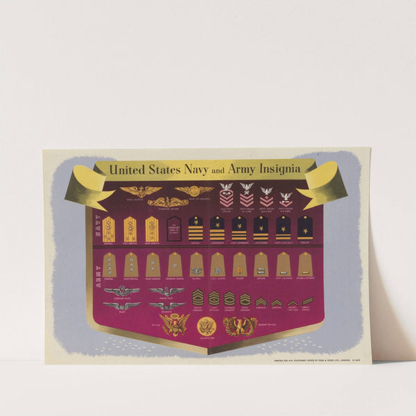 United States Navy and Army Insignia by Anonymous