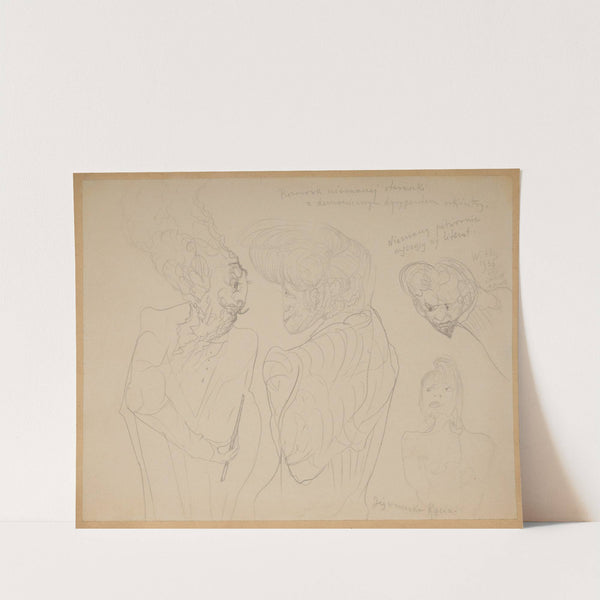 Unknown elderly woman talking to the demonic conductor of an orchestra (1936) by Stanisław Ignacy Witkiewicz