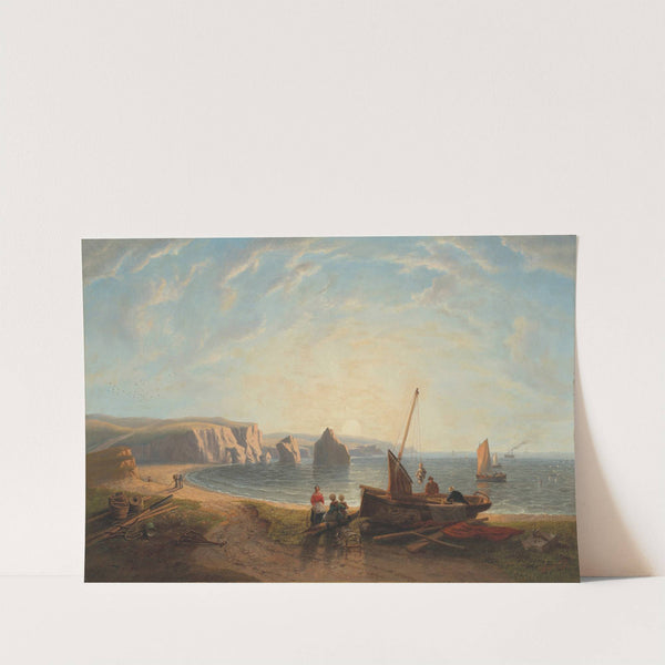 Unloading the catch in Freshwater Bay by John Wilson Carmichael