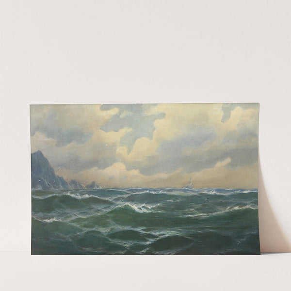 Unruhige See in Küstennähe by Max Jensen