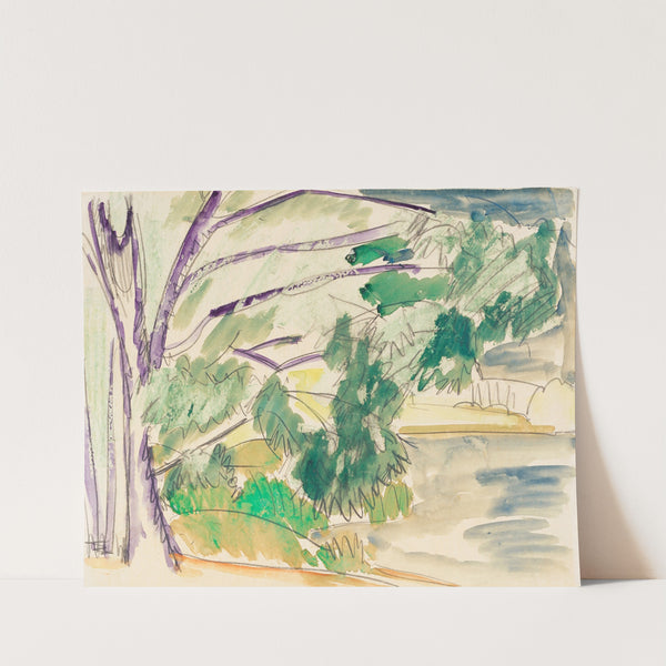 Unter Bäumen am See (1911) by Ernst Ludwig Kirchner