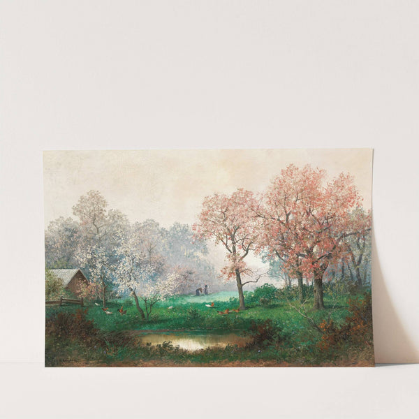 Unter blühenden Bäumen by Adolf Kaufmann