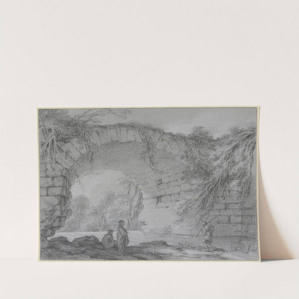 Unter dem Bogen einer antiken Steinbrücke bei Tusculum by Jean-Baptiste Le Prince