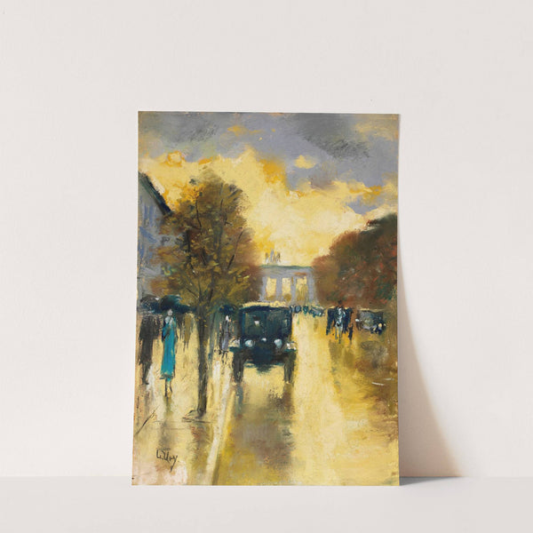 Unter den Linden mit Blick auf das Brandenburger Tor, Berlin by Lesser Ury