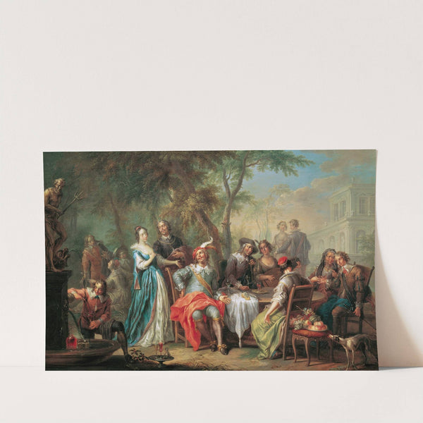 Unterhaltung im Freien mit Wein und Gesang (1740) by Franz Christoph Janneck