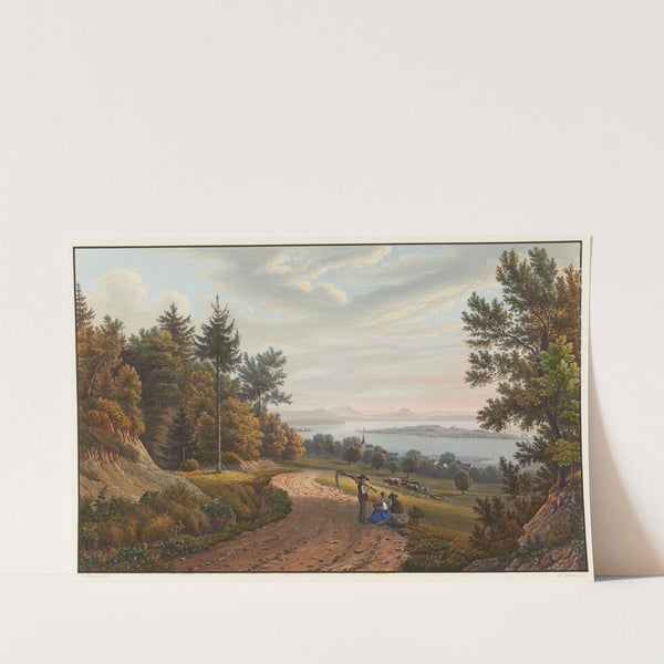 Untersee mit Blick auf die Insel Reichenau, von Südosten, im Mittelgrund Tägerwilen by Johann Heinrich Bleuler
