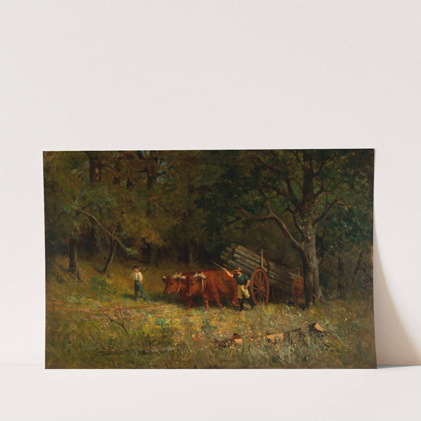 Untitled (boy and man with oxen) by Edward Mitchell Bannister