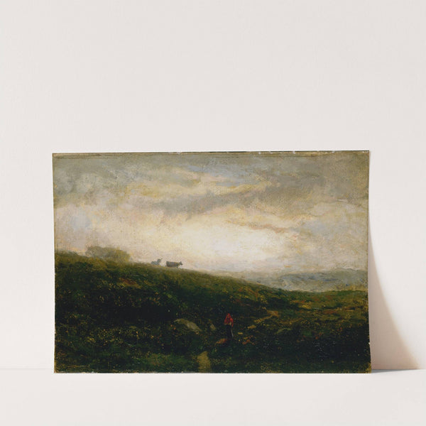 Untitled (cows descending hillside) (1881) by Edward Mitchell Bannister