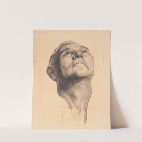 Untitled. (Head of a man looking upwards) by Elizabeth Berry