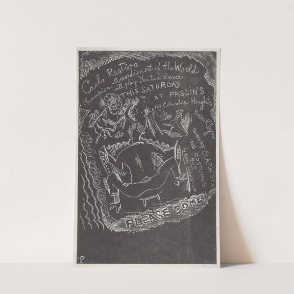 Untitled (Invitation to Party at Jules Pascin's) by Jules Pascin