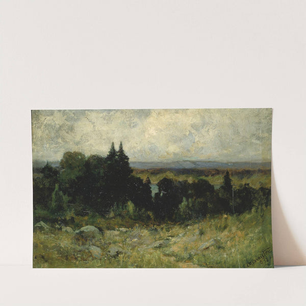 Untitled (landscape, fields with rocks and trees) by Edward Mitchell Bannister