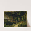 Untitled (landscape, forest scene with red fence and building) by Edward Mitchell Bannister