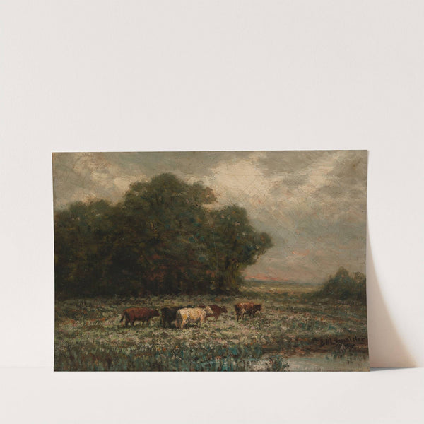 Untitled (landscape with cattle grazing) (1897) by Edward Mitchell Bannister
