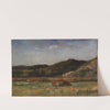 Untitled (landscape with cows grazing, hills) by Edward Mitchell Bannister