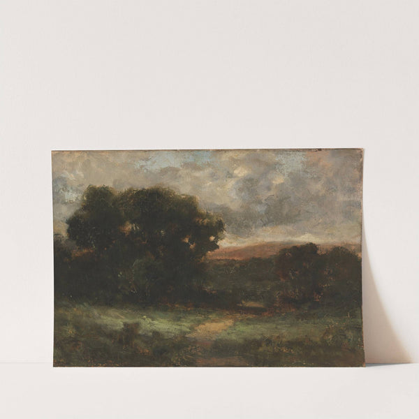 Untitled (landscape with meadow and trees) by Edward Mitchell Bannister