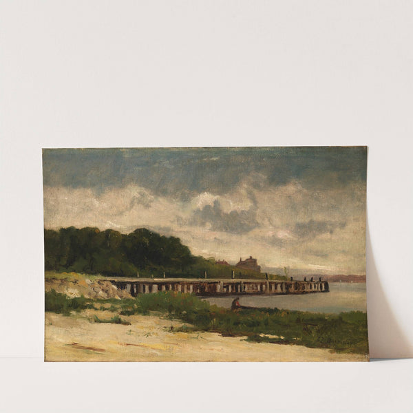 Untitled (landscape with pier) by Edward Mitchell Bannister