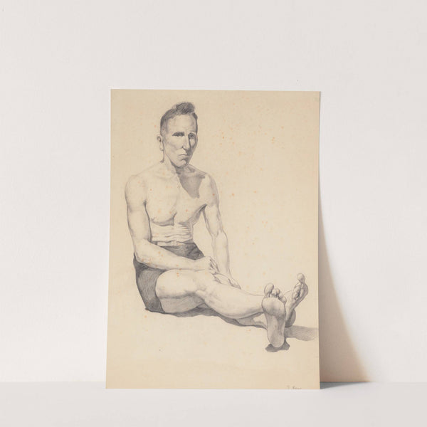 Untitled (Man, seated, in bathing suit) by Elizabeth Berry