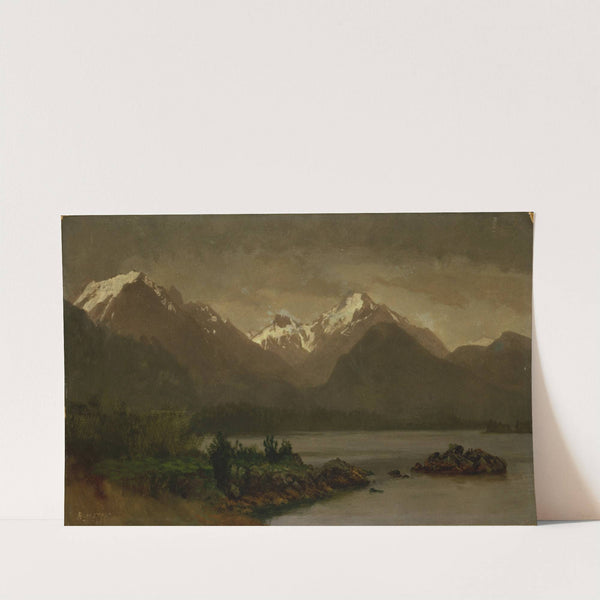 Untitled (mountains and lake) by Albert Bierstadt