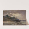Untitled (shoreline with sailboats and roof) by Edward Mitchell Bannister