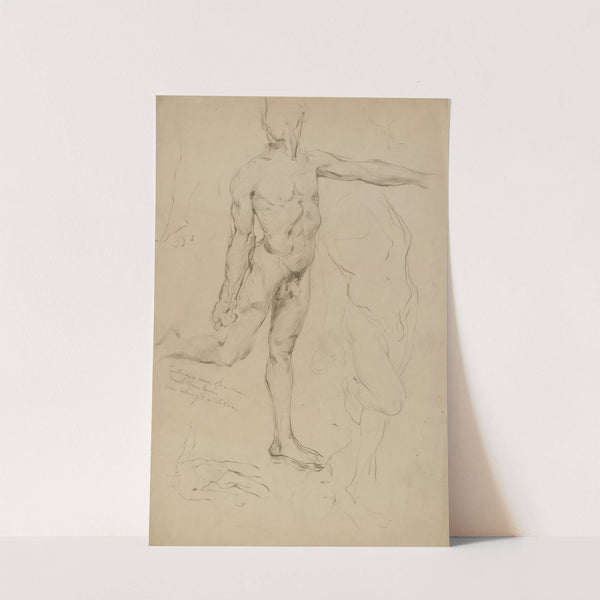 (Untitled) (Studies of Male Nudes) (1876) by Kenyon Cox