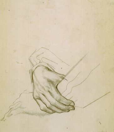 Untitled (study of hands) – preparatory drawing for ‘The marriage at Cana’ — size preview