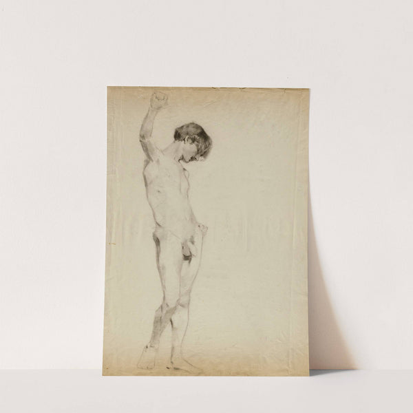 (Untitled) (Study of Standing Male Nude) (ca. 1874-1876) by Kenyon Cox