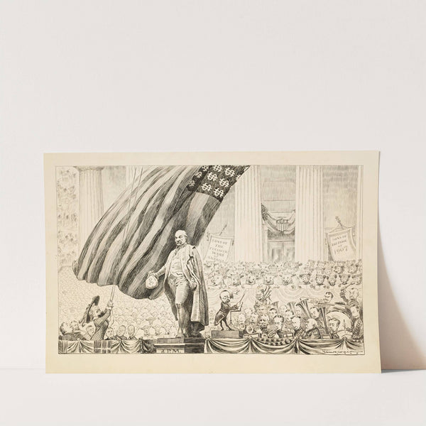 Unveiling the Statue. Wall Street Tribute to the Father of His Country (1908) by William Henry Walker