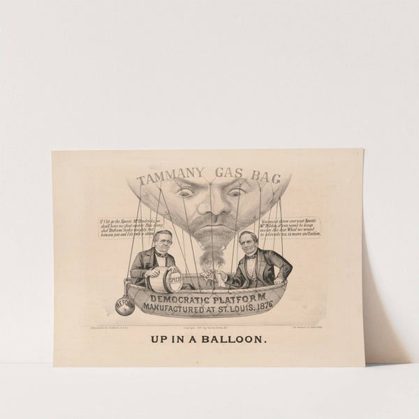Up in a balloon (1876) by Currier & Ives.