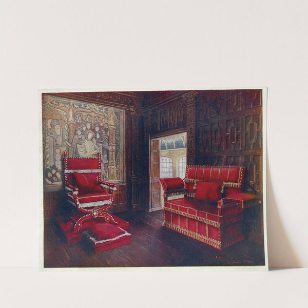 Upholstered chair and couch with adjustable ends by Edwin Foley