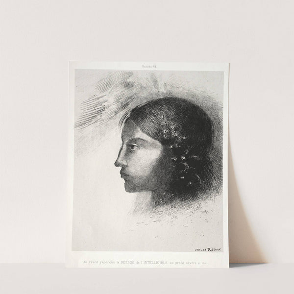 Upon Awakening I Saw the Goddess of the Intelligible with Her Severe and Hard Profile (1885) by Odilon Redon
