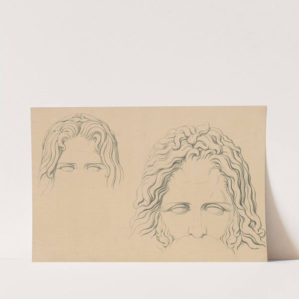 Upper half of two classical heads by David Humbert de Superville