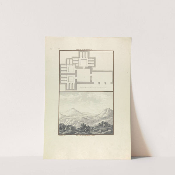 Upper Image: Sepolcri Dei Re Di Giuda: Lower Image: Villagio di S. Giovanni in Giudea by Giovanni Battista Borra