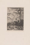 Uprising with men at a barricade (1856-1897_1856-1897)