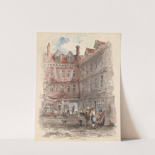 Urban Scene with Vendors by Harry Willson