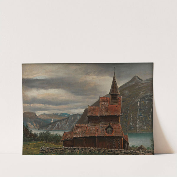 Urnes Stave Church in Sogn (1832) by Knud Baade