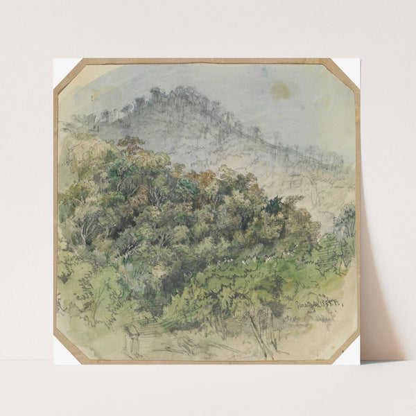 Urwaldansicht in den Bergen (1858) by Ferdinand Keller