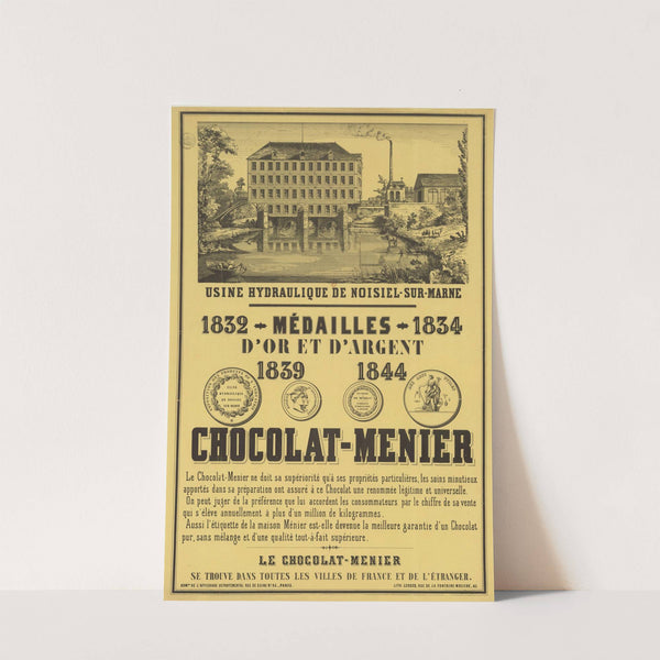 Usine hydraulique de Noisiel sur Marne Chocolat-Menier (1856) by Lith. Lender